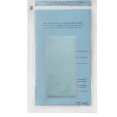 Référence A04601 - Chiffonnette bleue, sec, sachet bleu à ouverture prédécoupe laser 2